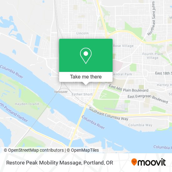 Restore Peak Mobility Massage map