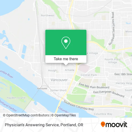 Mapa de Physician's Answering Service