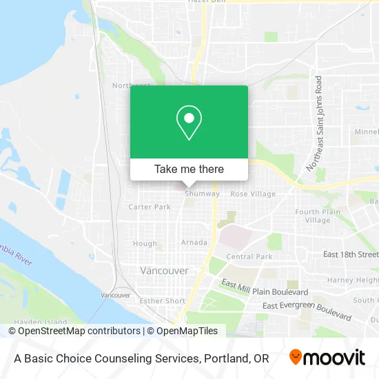 A Basic Choice Counseling Services map