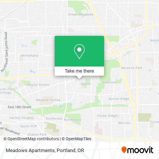 Meadows Apartments map