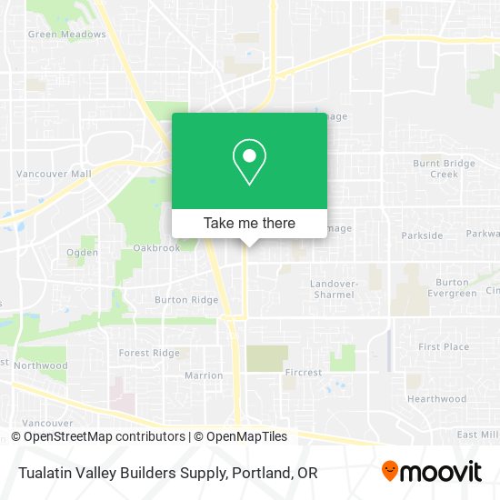 Tualatin Valley Builders Supply map