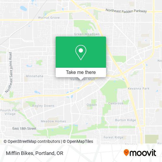 Mifflin Bikes map