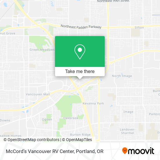McCord's Vancouver RV Center map