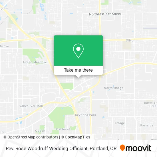 Rev. Rose Woodruff Wedding Officiant map