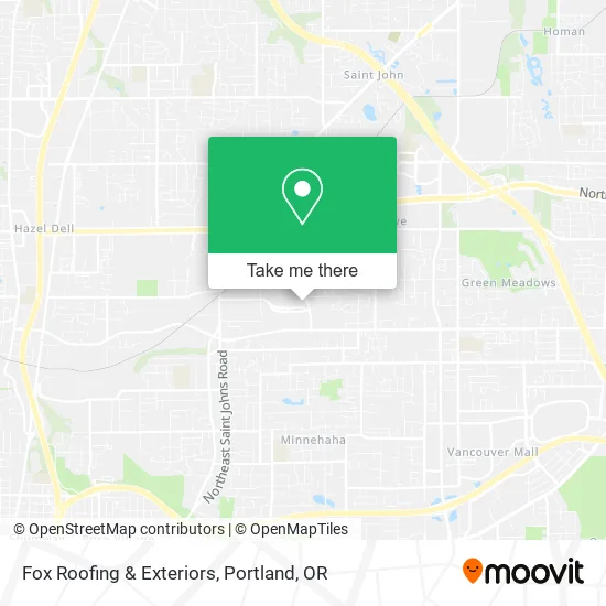 Fox Roofing & Exteriors map