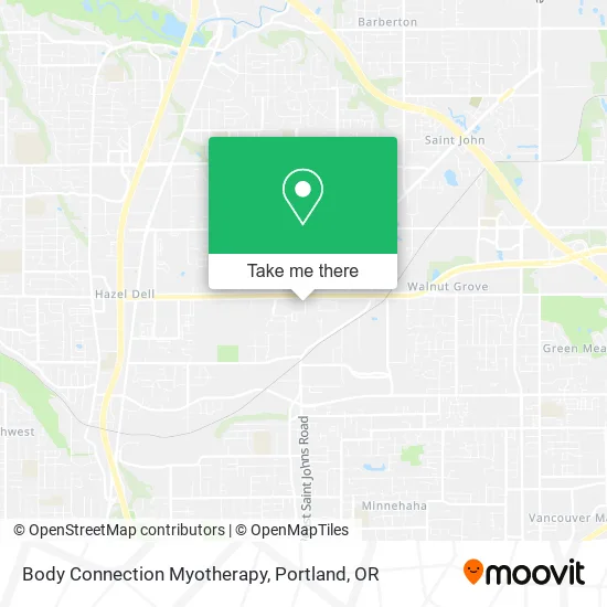 Body Connection Myotherapy map