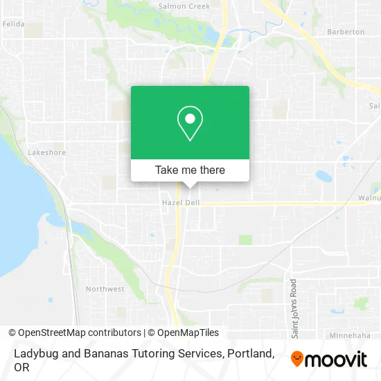 Ladybug and Bananas Tutoring Services map