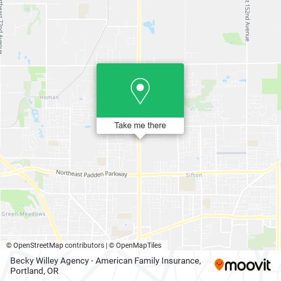 Becky Willey Agency - American Family Insurance map