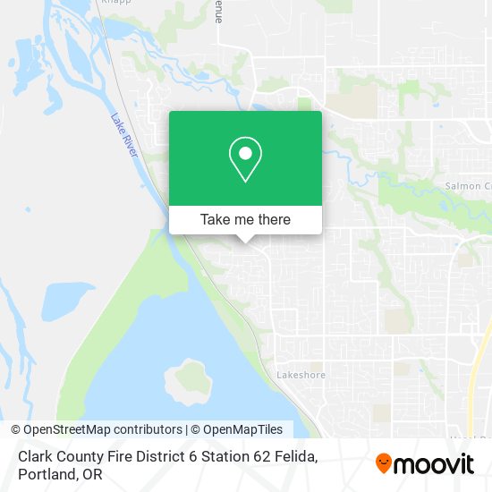 Clark County Fire District 6 Station 62 Felida map