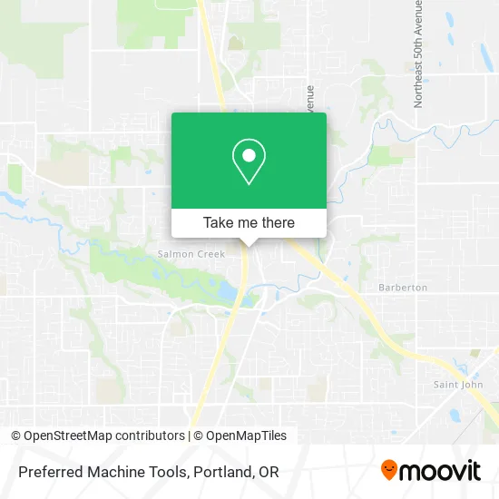 Preferred Machine Tools map