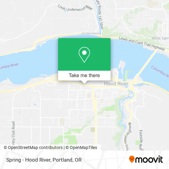 Spring - Hood River map