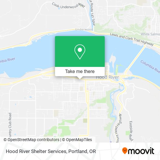Hood River Shelter Services map