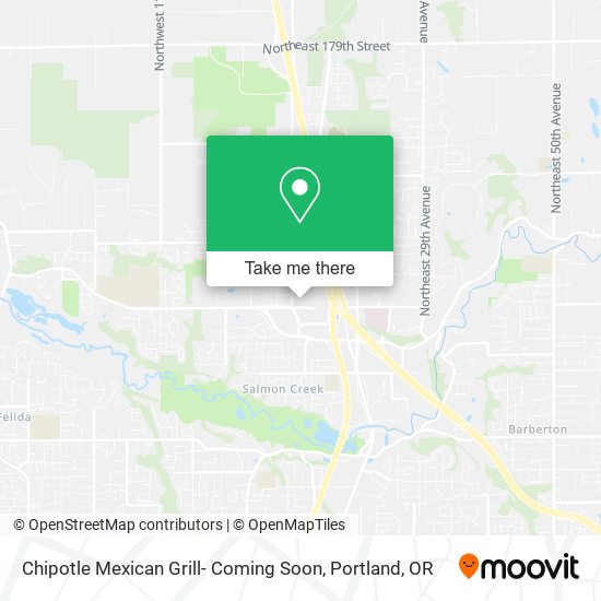 Chipotle Mexican Grill- Coming Soon map