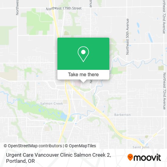 Urgent Care Vancouver Clinic Salmon Creek 2 map