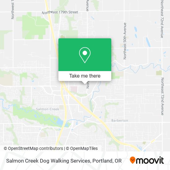 Salmon Creek Dog Walking Services map