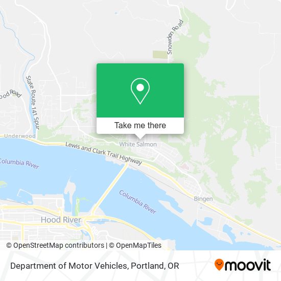 Department of Motor Vehicles map