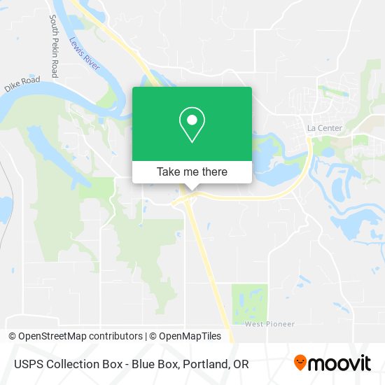 Mapa de USPS Collection Box - Blue Box