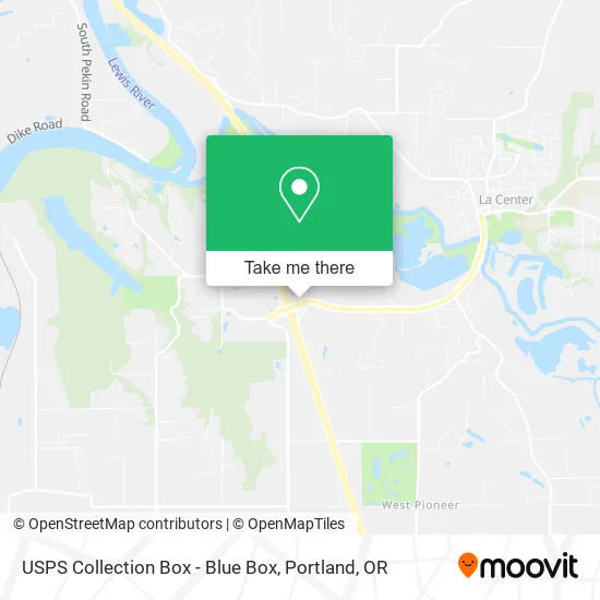 USPS Collection Box - Blue Box map