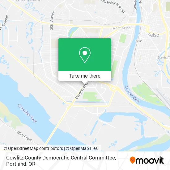 Mapa de Cowlitz County Democratic Central Committee