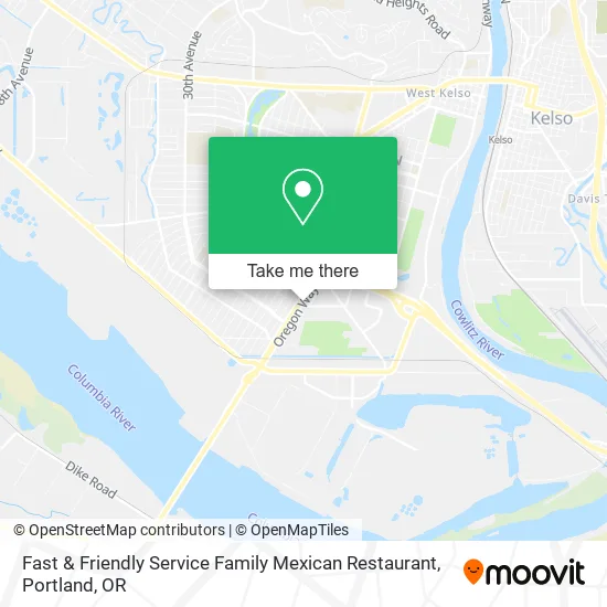Mapa de Fast & Friendly Service Family Mexican Restaurant