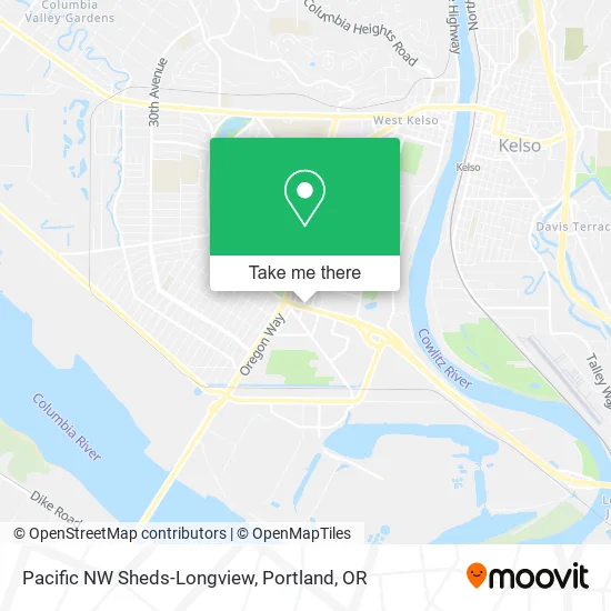 Mapa de Pacific NW Sheds-Longview