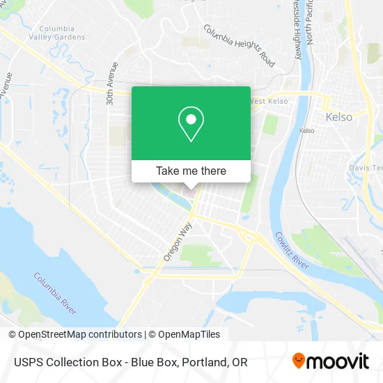 Mapa de USPS Collection Box - Blue Box