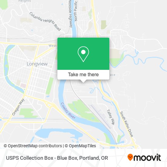 USPS Collection Box - Blue Box map