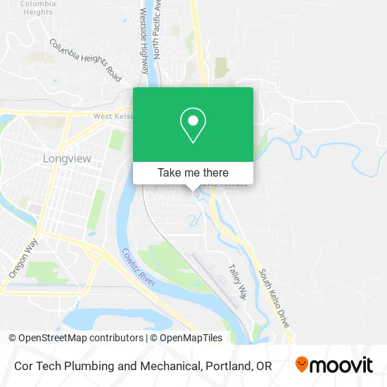 Cor Tech Plumbing and Mechanical map