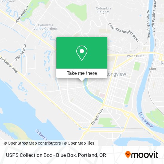 Mapa de USPS Collection Box - Blue Box