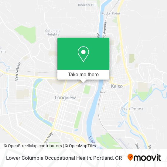Lower Columbia Occupational Health map