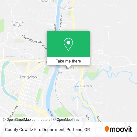 County Cowlitz Fire Department map