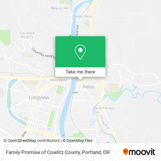 Family Promise of Cowlitz County map