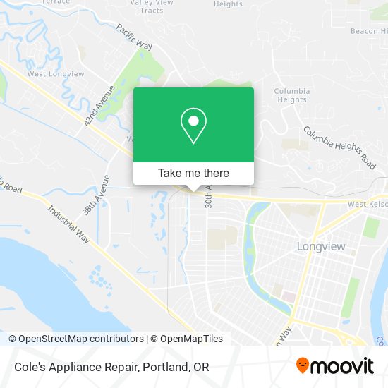 Mapa de Cole's Appliance Repair