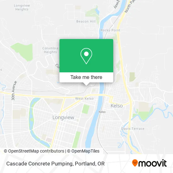 Cascade Concrete Pumping map