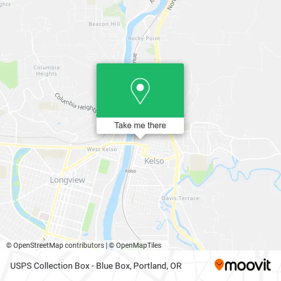 USPS Collection Box - Blue Box map