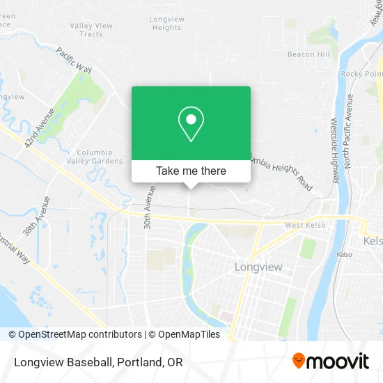 Longview Baseball map
