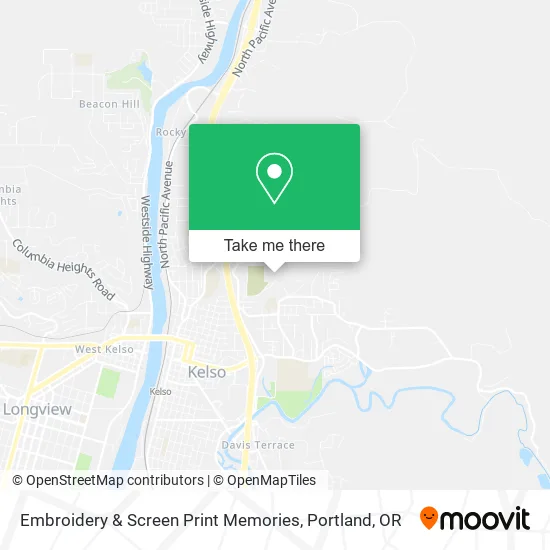 Embroidery & Screen Print Memories map