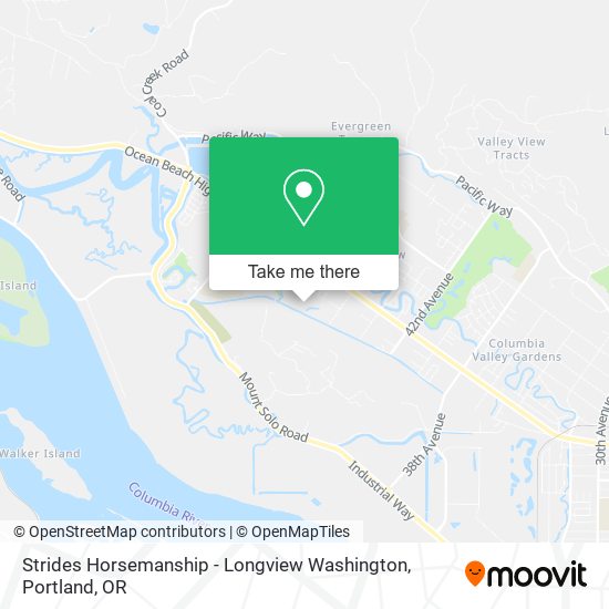 Strides Horsemanship - Longview Washington map