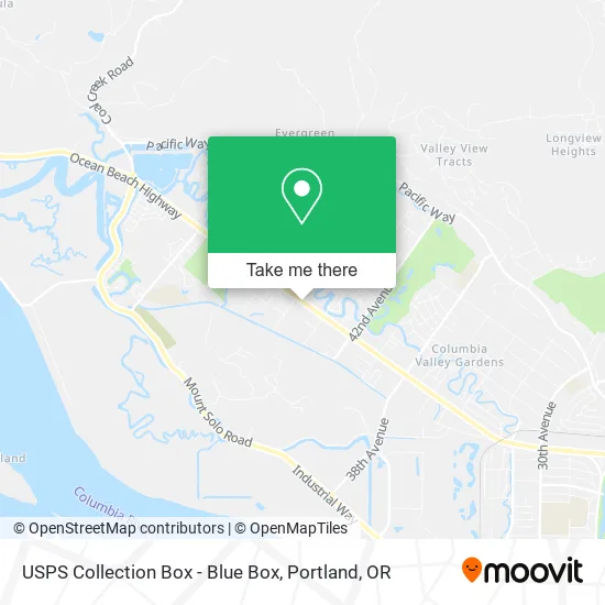 USPS Collection Box - Blue Box map