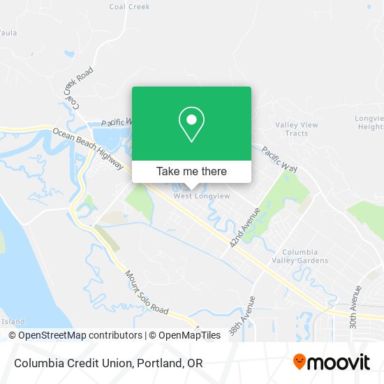 Columbia Credit Union map