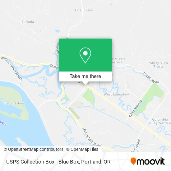 USPS Collection Box - Blue Box map