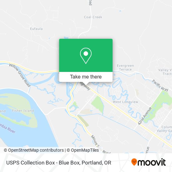 Mapa de USPS Collection Box - Blue Box