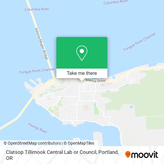 Clatsop Tillimook Central Lab or Council map