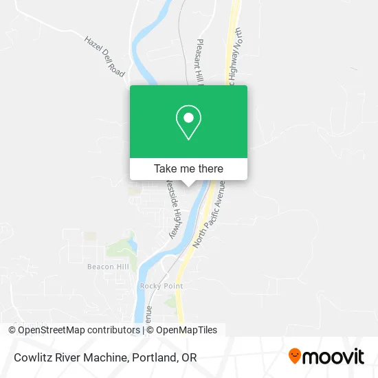 Cowlitz River Machine map