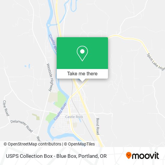 USPS Collection Box - Blue Box map
