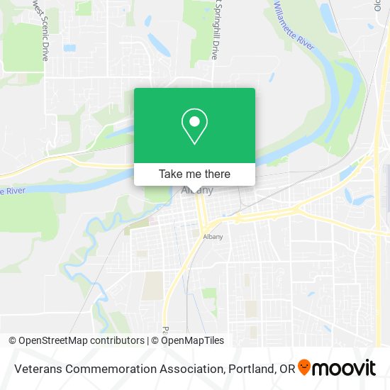 Veterans Commemoration Association map