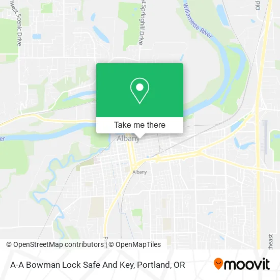 A-A Bowman Lock Safe And Key map