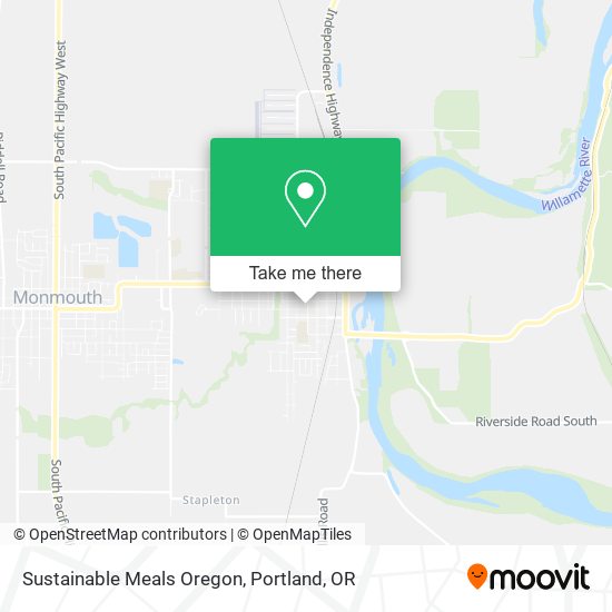 Sustainable Meals Oregon map