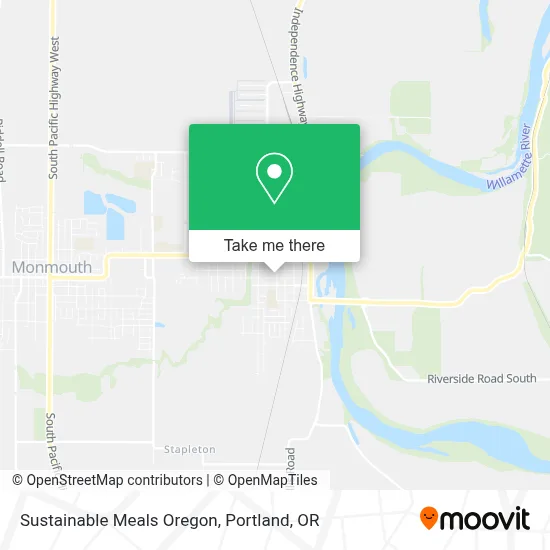 Sustainable Meals Oregon map