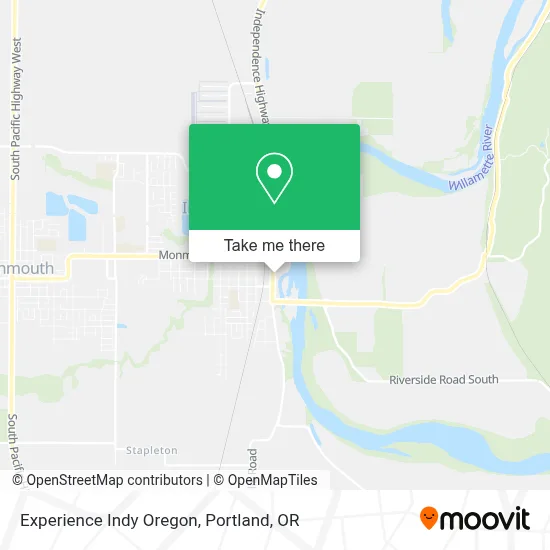 Experience Indy Oregon map